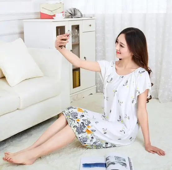 Printed Cotton Nightgown