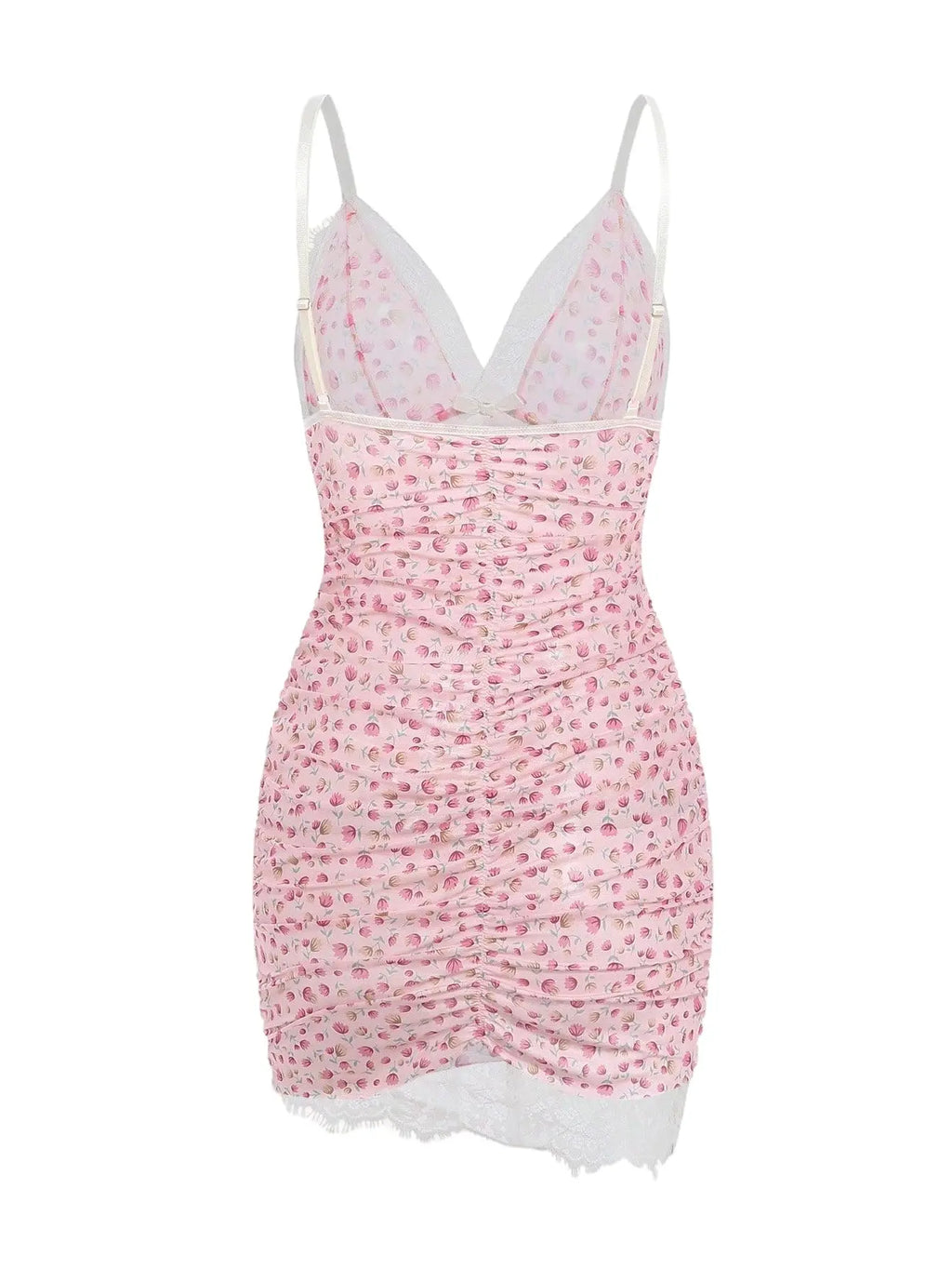 2PCS Women's New Sleepwear Summer Sexy Strap Doll Underwear Set Flower Lace Bordered Bow Tight Dress Sleeping Skirt Hot Selling