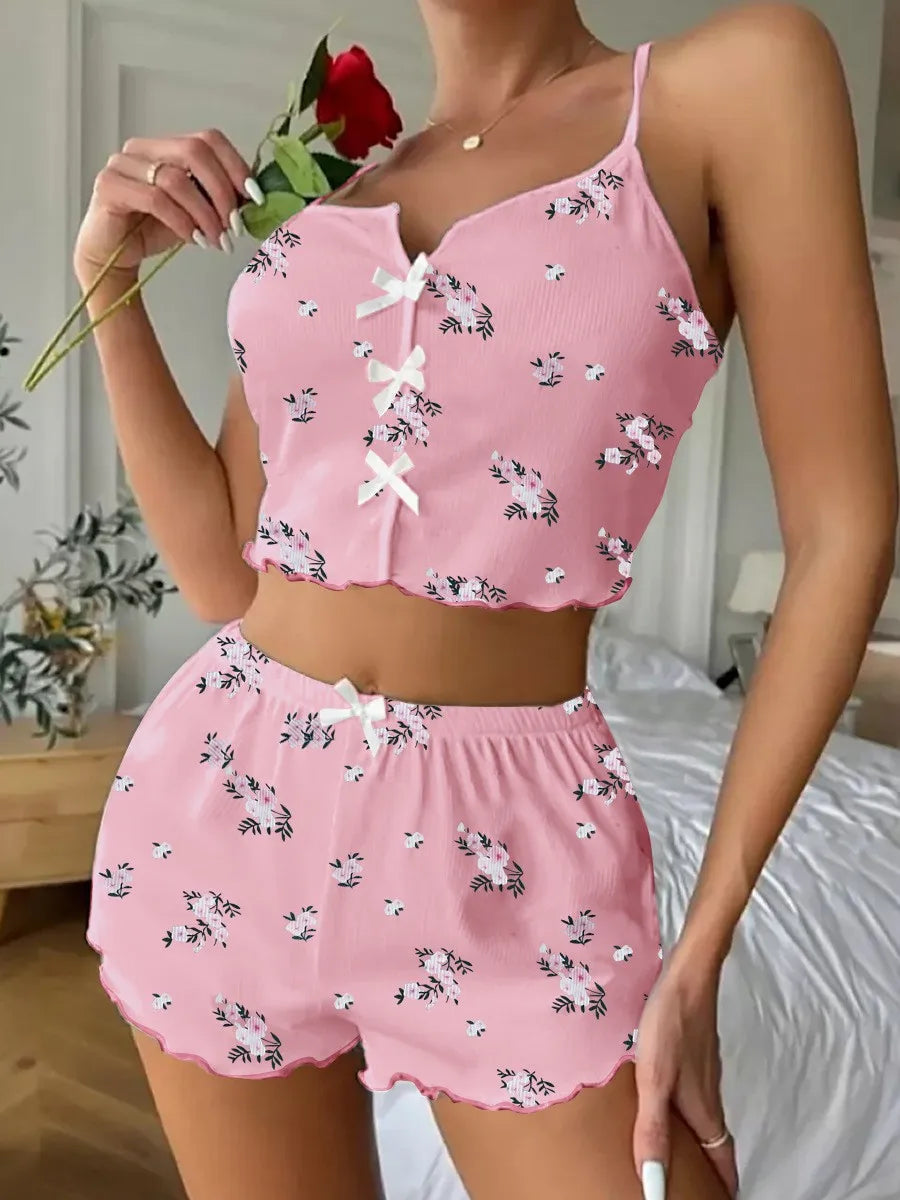 Floral Print Cami & Shorts Set