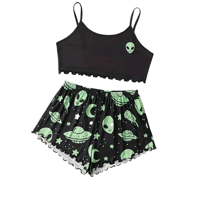 Printed Cami & Shorts Pajama Set