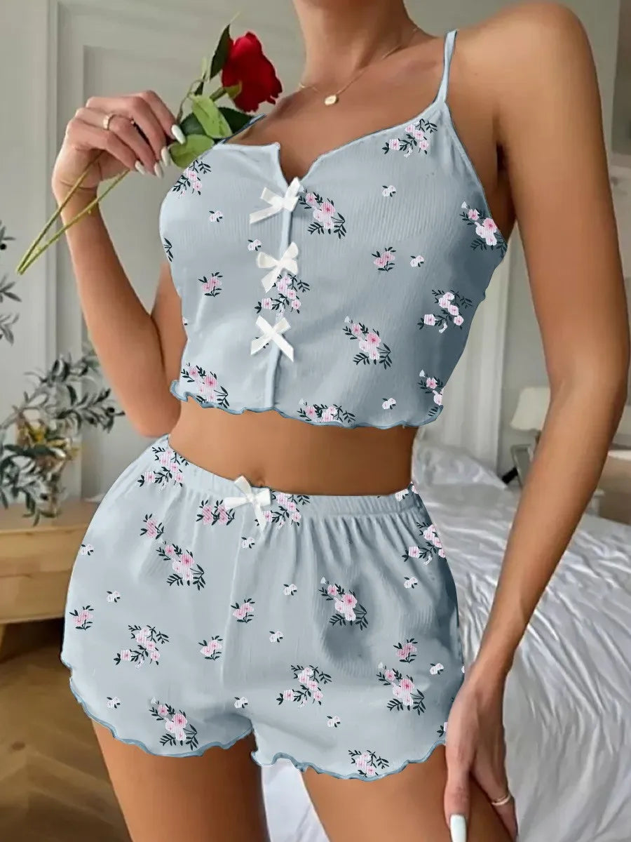 Floral Print Cami & Shorts Set